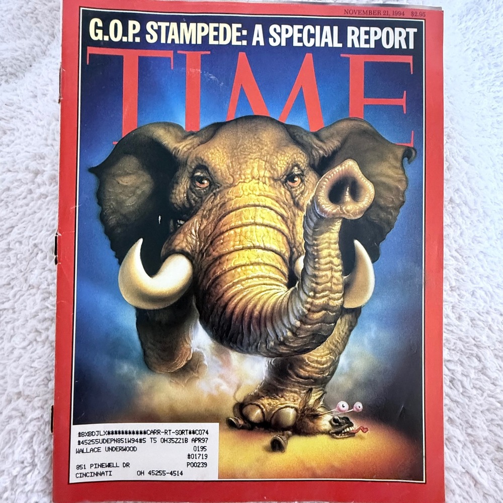 TIME Magazine November 1994 GOP Stampede Special Report Illustrated News Issue